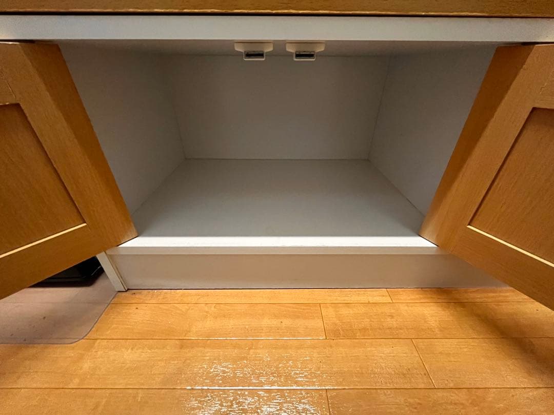 【本日まで】キッチン収納キャビネット　ホワイト木目