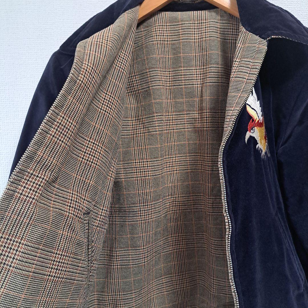 美品♡Clover Leaf(東洋エンタープライズ) 鷹刺繍 スカジャン ベロア