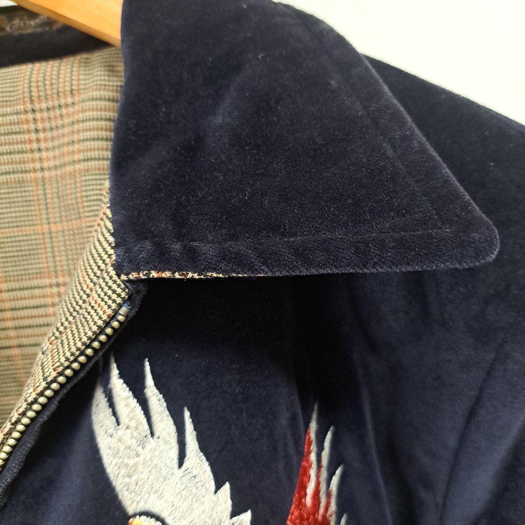 美品♡Clover Leaf(東洋エンタープライズ) 鷹刺繍 スカジャン ベロア
