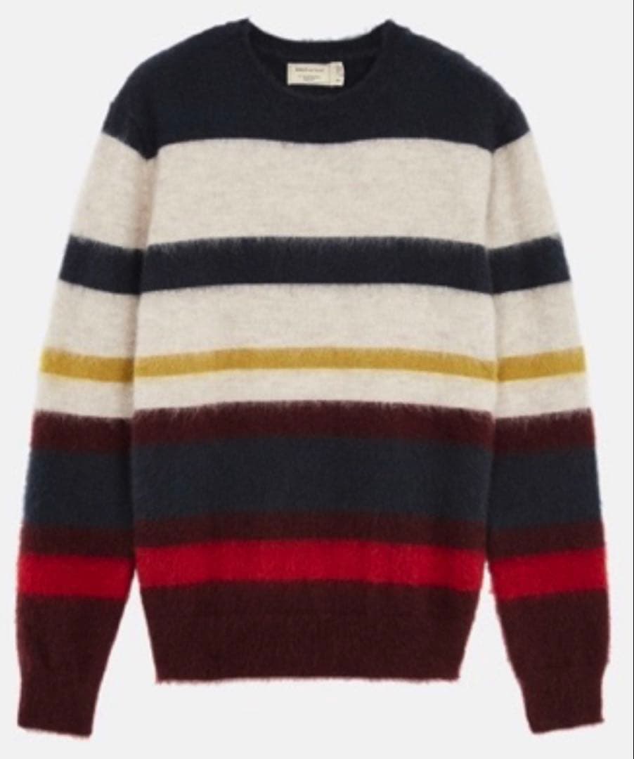 【定番名作】Maison Kitsune モヘアマルチボーダーニット