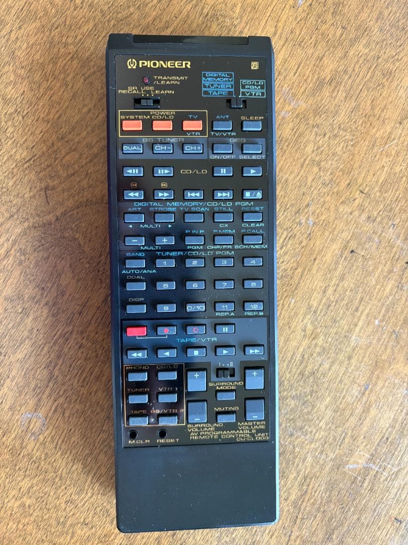 パイオニア システムコンポ Wave CL-X90用リモコン CU-CL003