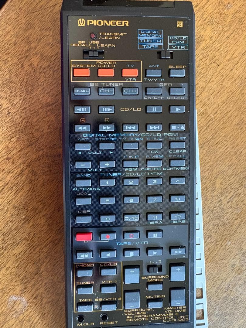 パイオニア システムコンポ Wave CL-X90用リモコン CU-CL003