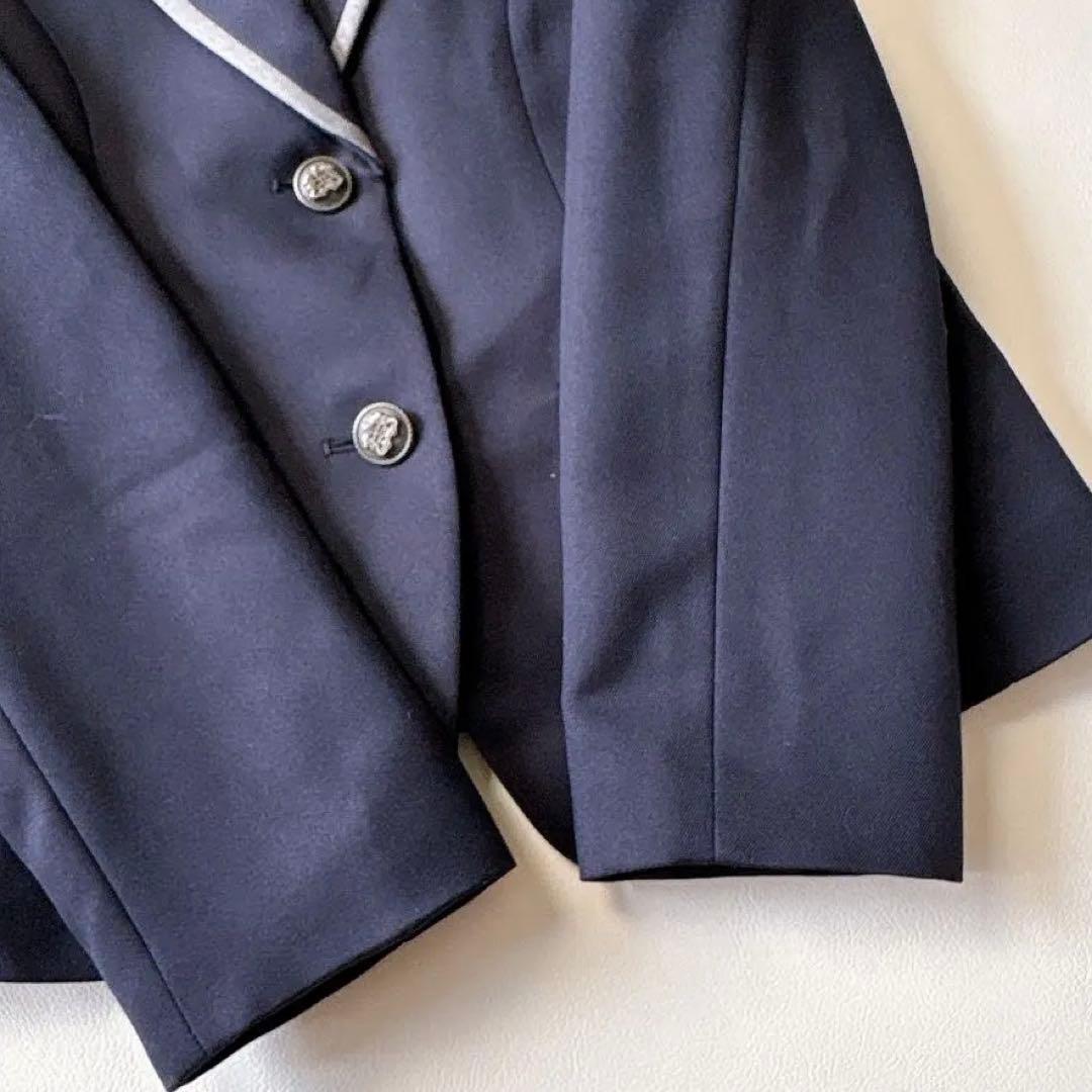 極美品 エルアンノワール 160 フォーマルセットアップ5点セット 紺 グレー