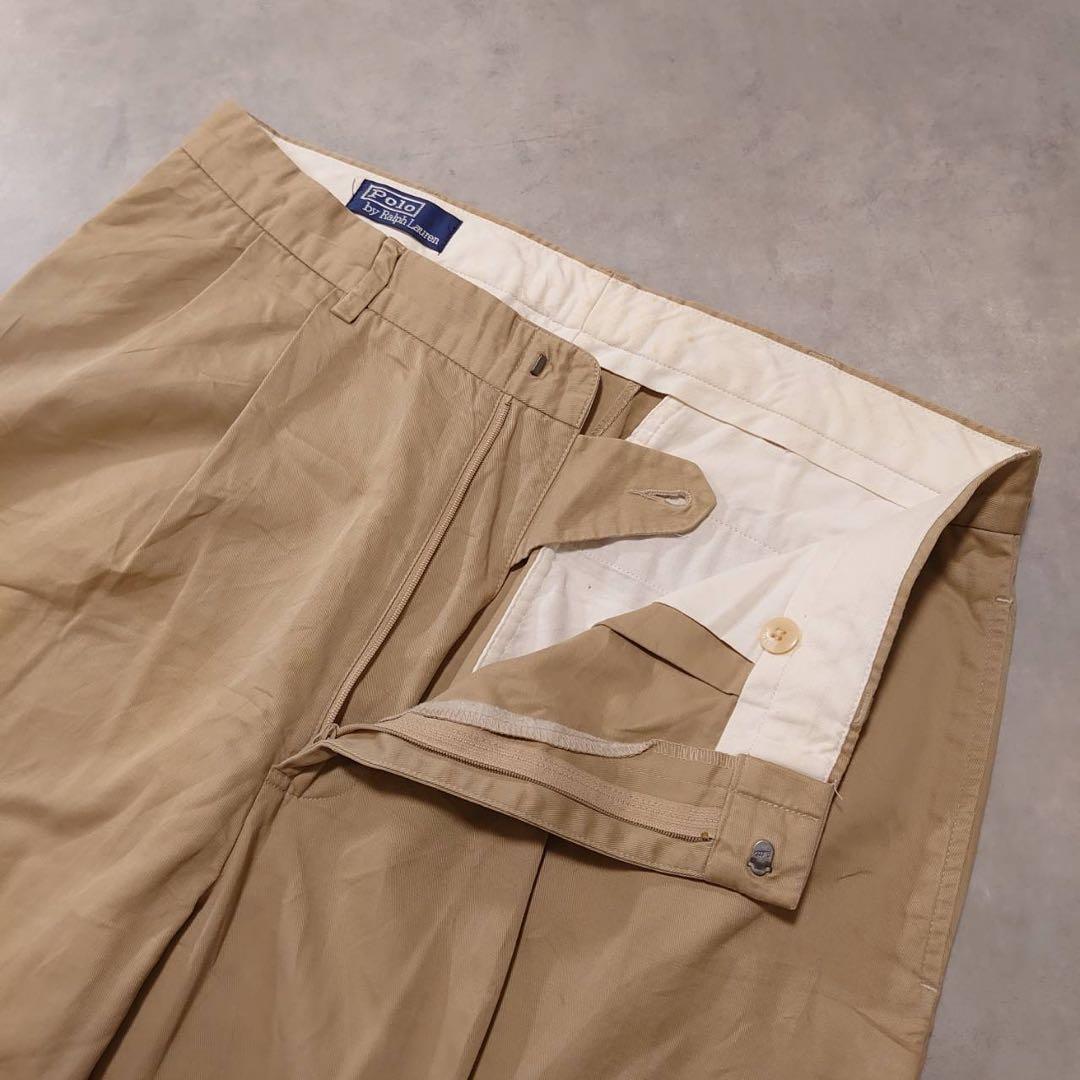 ポロチノPolo by Ralph Laurenツータックチノパンツ古着K286