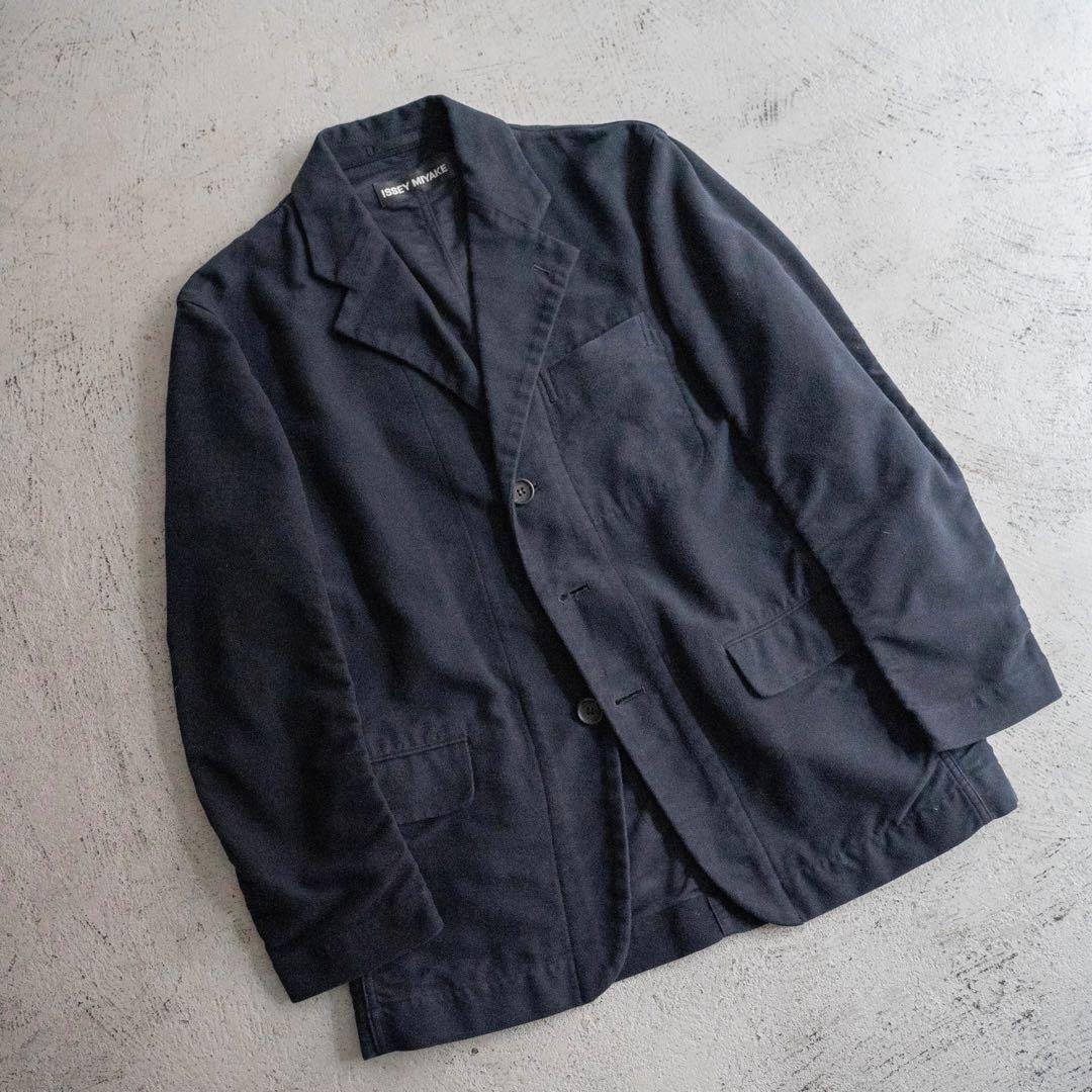 94AW ISSEY MIYAKE コットン テーラードジャケット ブラック