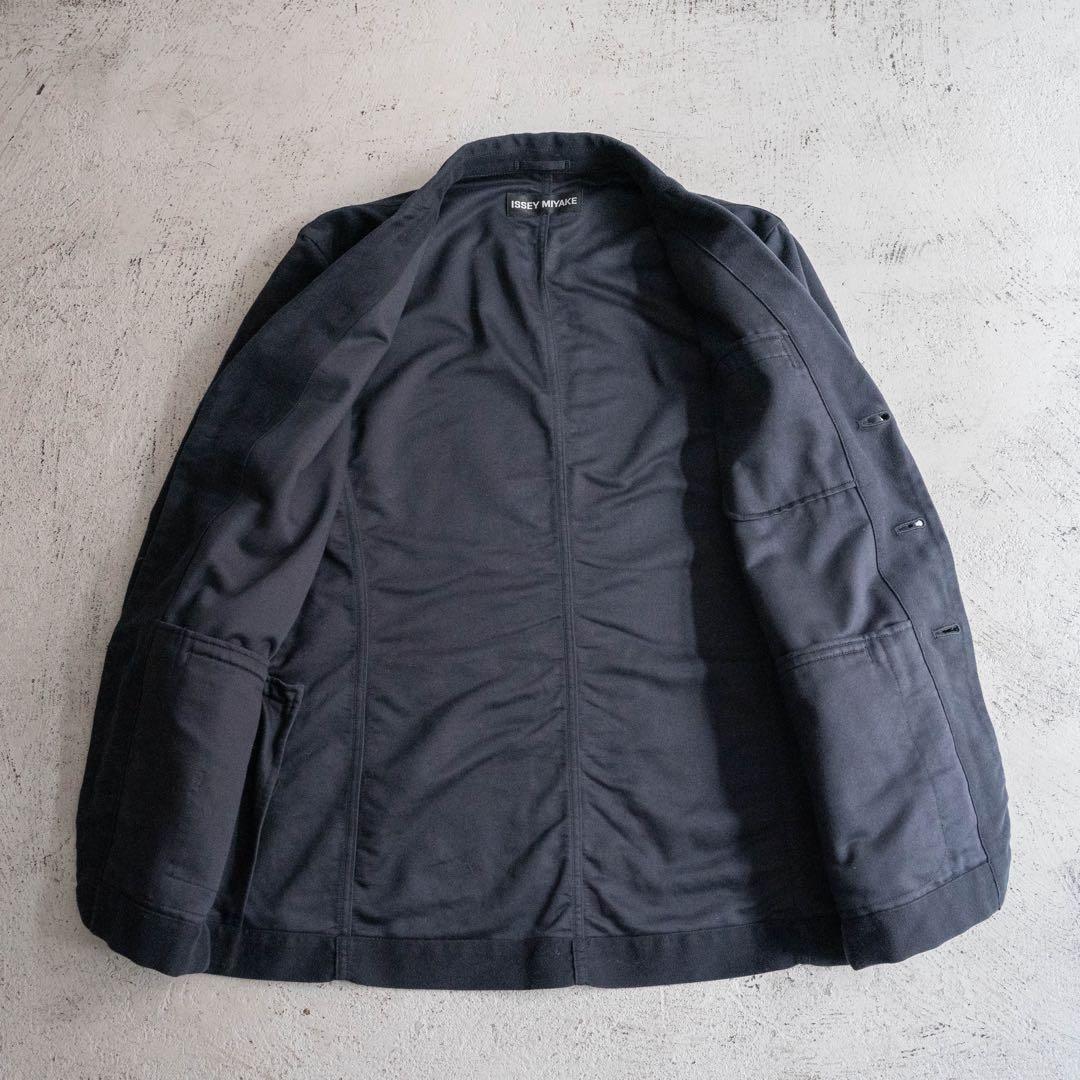 94AW ISSEY MIYAKE コットン テーラードジャケット ブラック