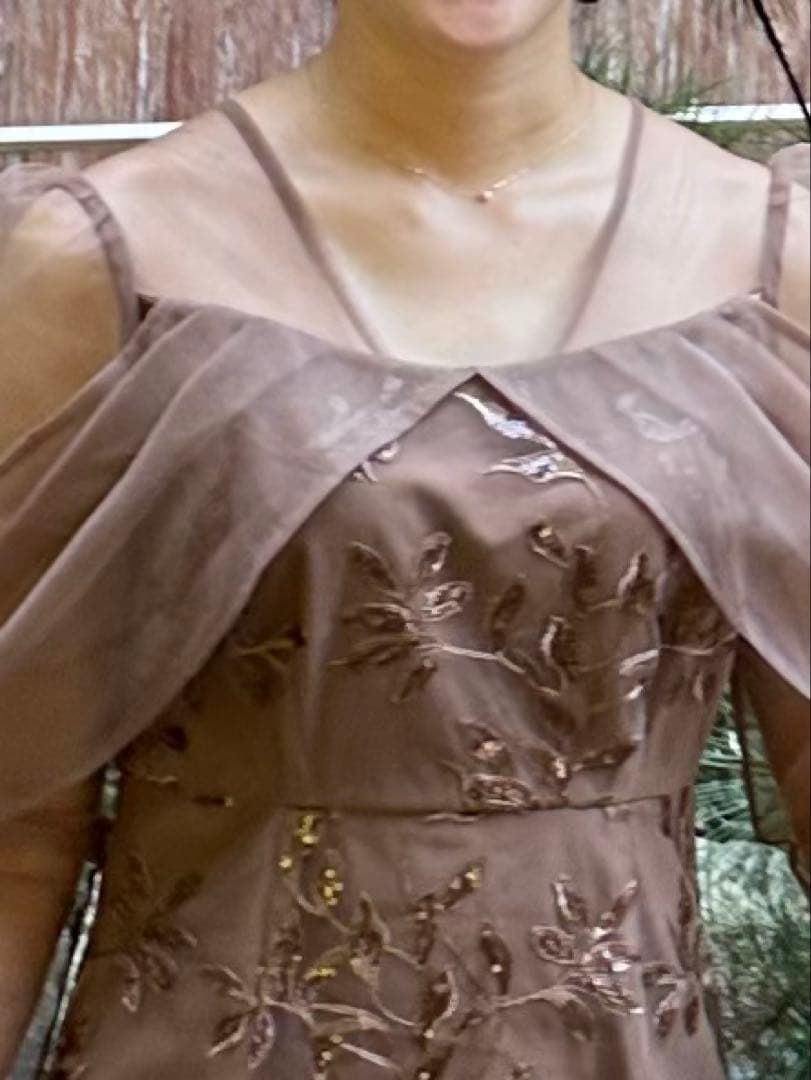 LEJA チュールロングスリーブリーフ結婚式パーティードレスお呼ばれオケージョン