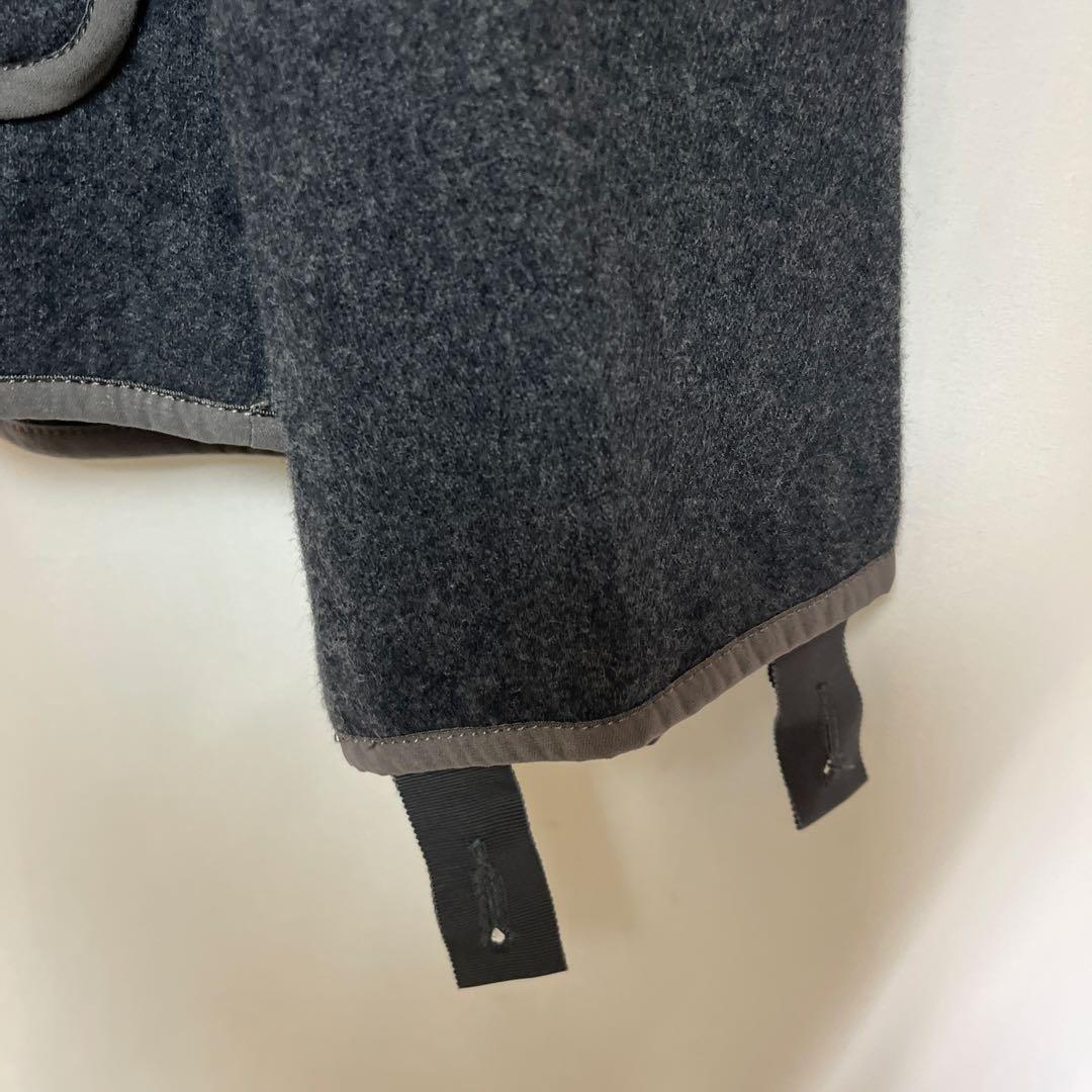 新品 sandwaterr ライナー ノーカラー シャツ ジャケット グレー2