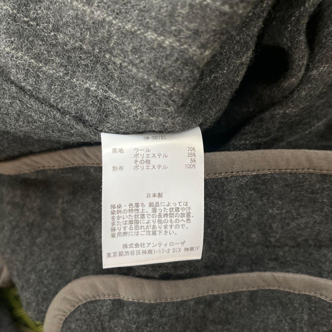 新品 sandwaterr ライナー ノーカラー シャツ ジャケット グレー2