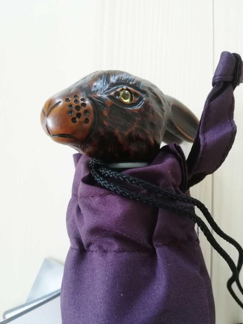 Guy de jean 折り畳み傘 雨/日傘兼用：ウサギ（プルーン）