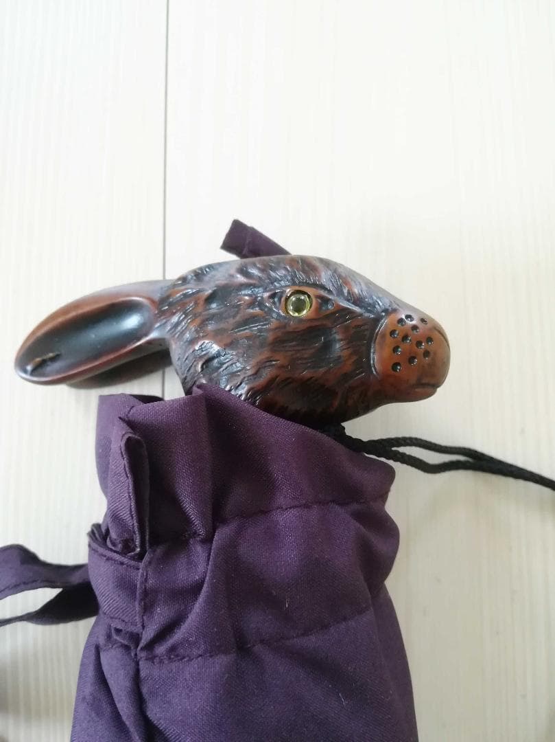 Guy de jean 折り畳み傘 雨/日傘兼用：ウサギ（プルーン）