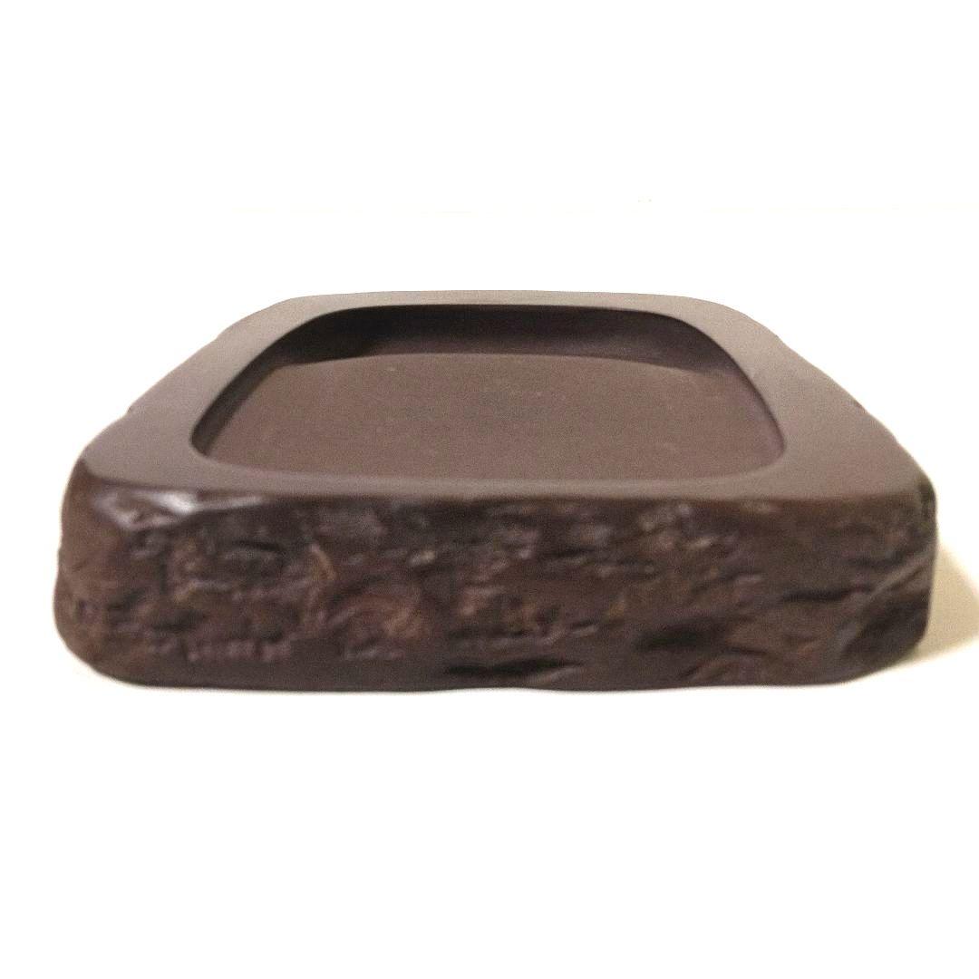 美品 赤間硯 名工 堀尾信夫 野面硯 赤間関硯