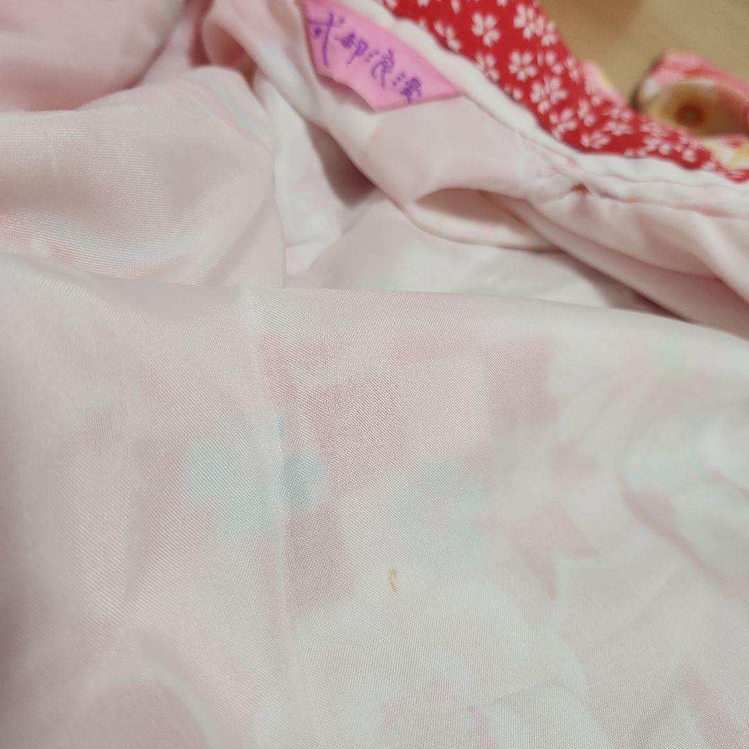 七五三 女の子 着物 帯 小物 セット 赤とピンク 花柄 さくら 7歳 式部浪漫