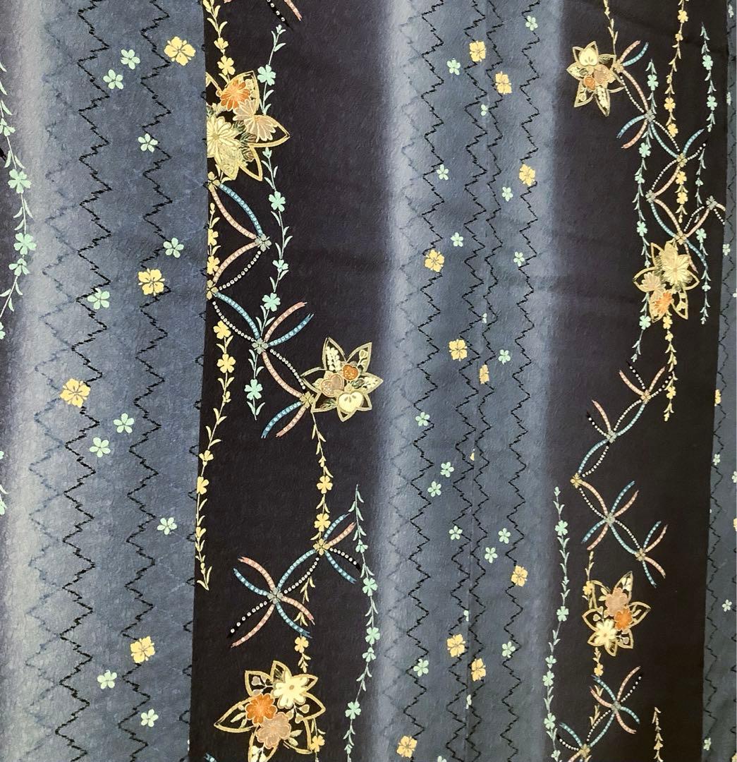 正絹訪問着　吉祥楓花文　暈し染め　金彩　⑨( 留袖、紬、袋帯なども出品)