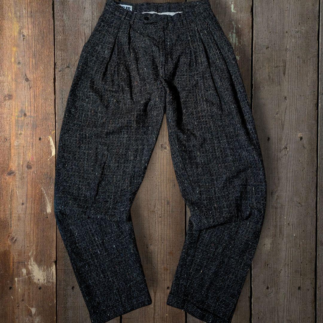 60s 70s　USA製　ロケットtalon　ごまパンツ　カスリ柄　ウール混