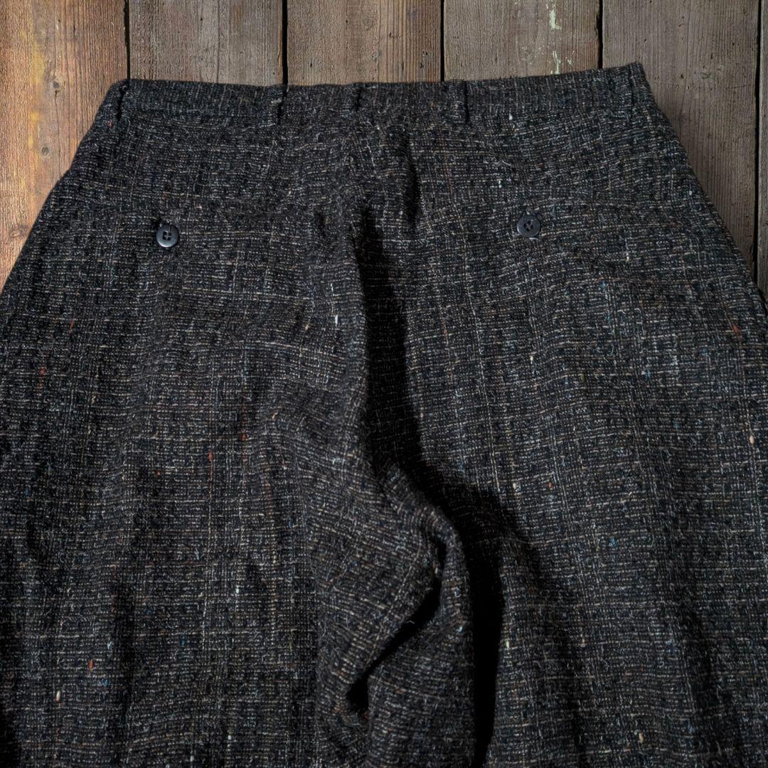 60s 70s　USA製　ロケットtalon　ごまパンツ　カスリ柄　ウール混
