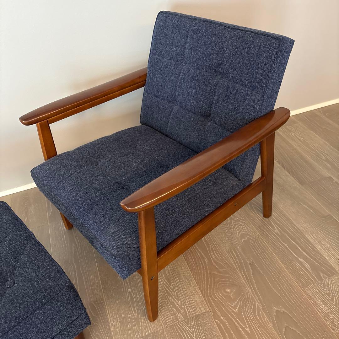 カリモク60 Kチェア1シーター タープブルー