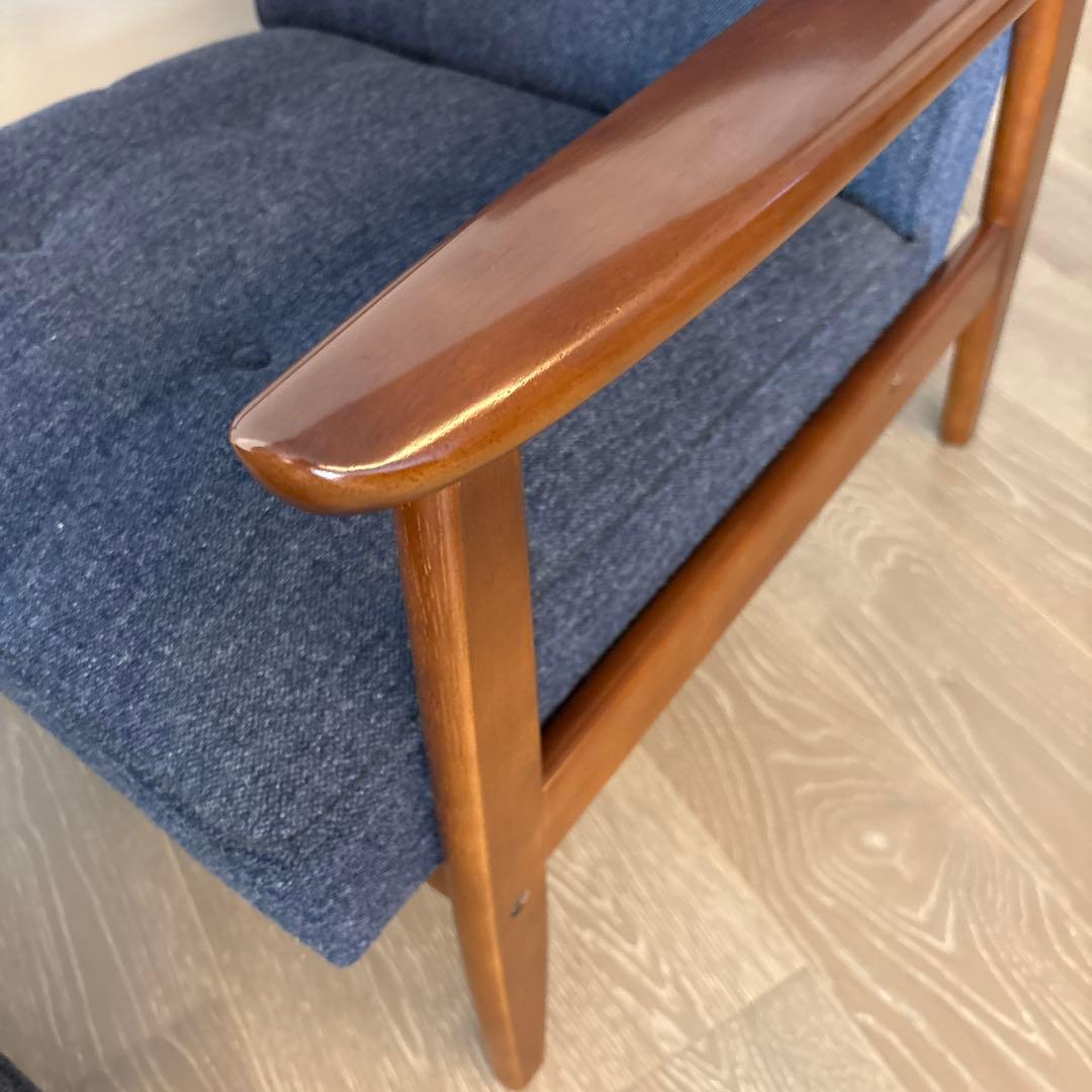 カリモク60 Kチェア1シーター タープブルー