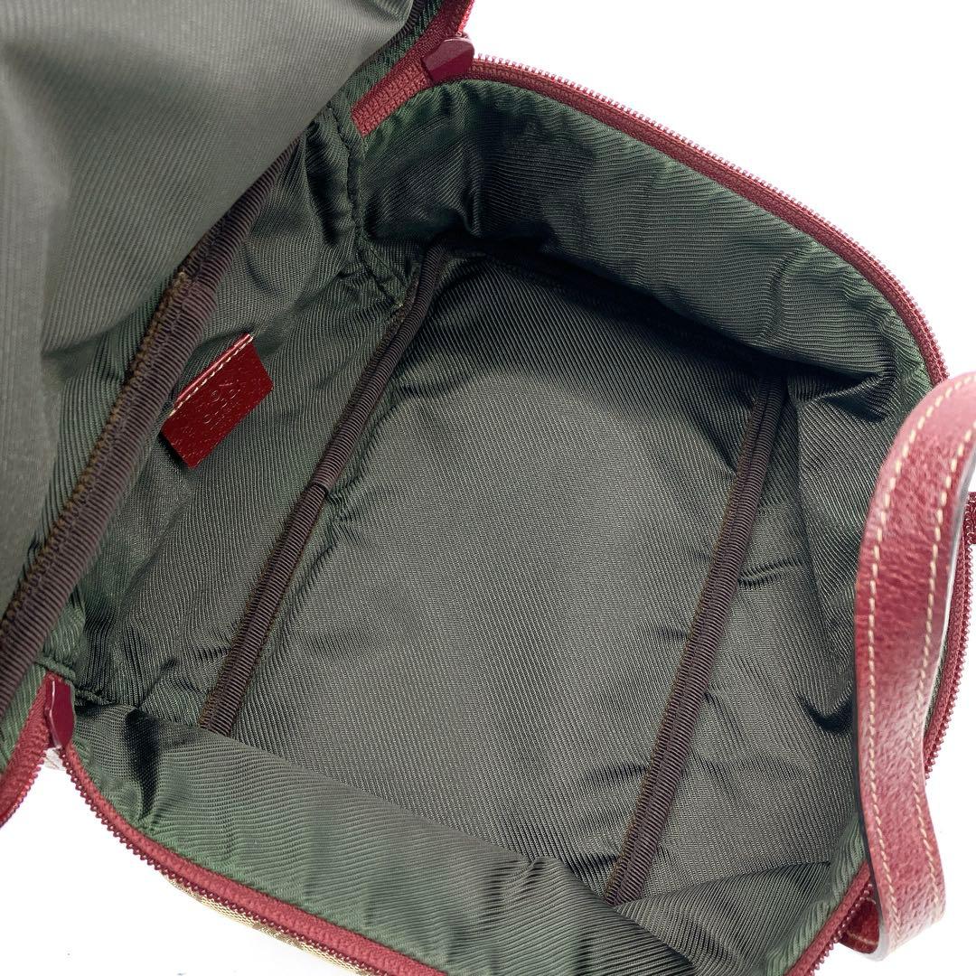 美品【GUCCI】バニティバッグ　GGキャンバス ベージュ　ハンドバッグ