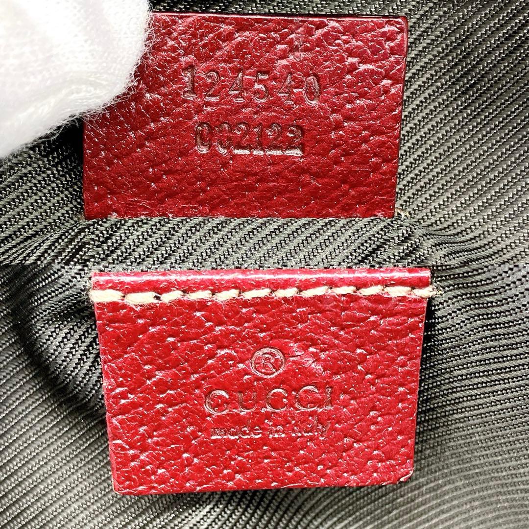 美品【GUCCI】バニティバッグ　GGキャンバス ベージュ　ハンドバッグ