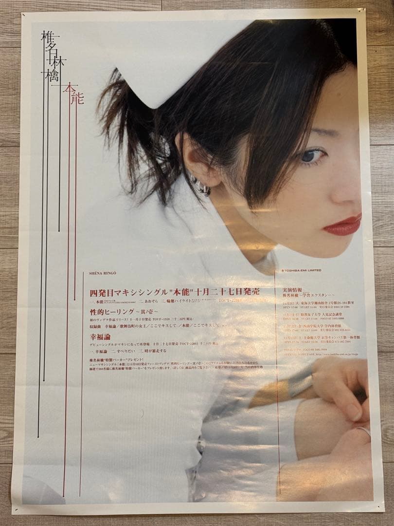 椎名林檎　B2ポスター　本能　目線違いセット品