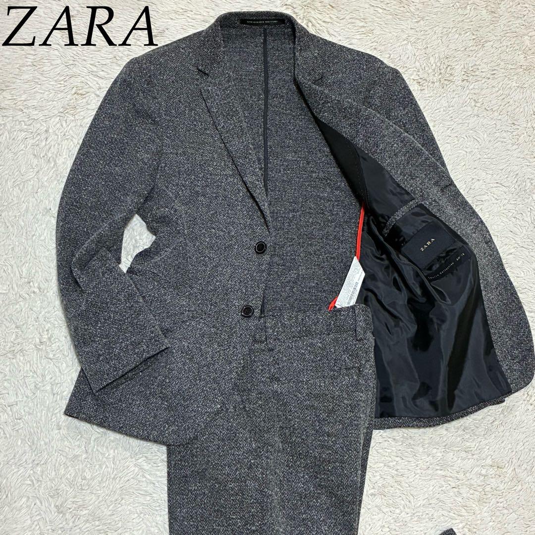 ZARA コレクションモデル ツイード ジャケット パンツ スーツ