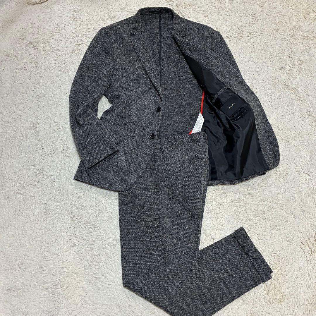 ZARA コレクションモデル ツイード ジャケット パンツ スーツ