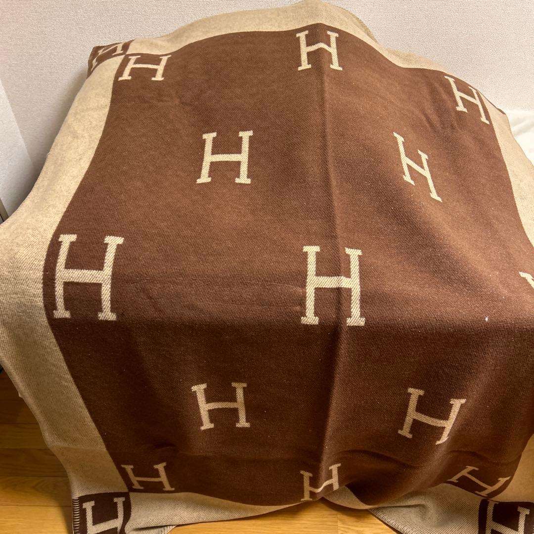 HERMÉS ウールカシミヤブランケット