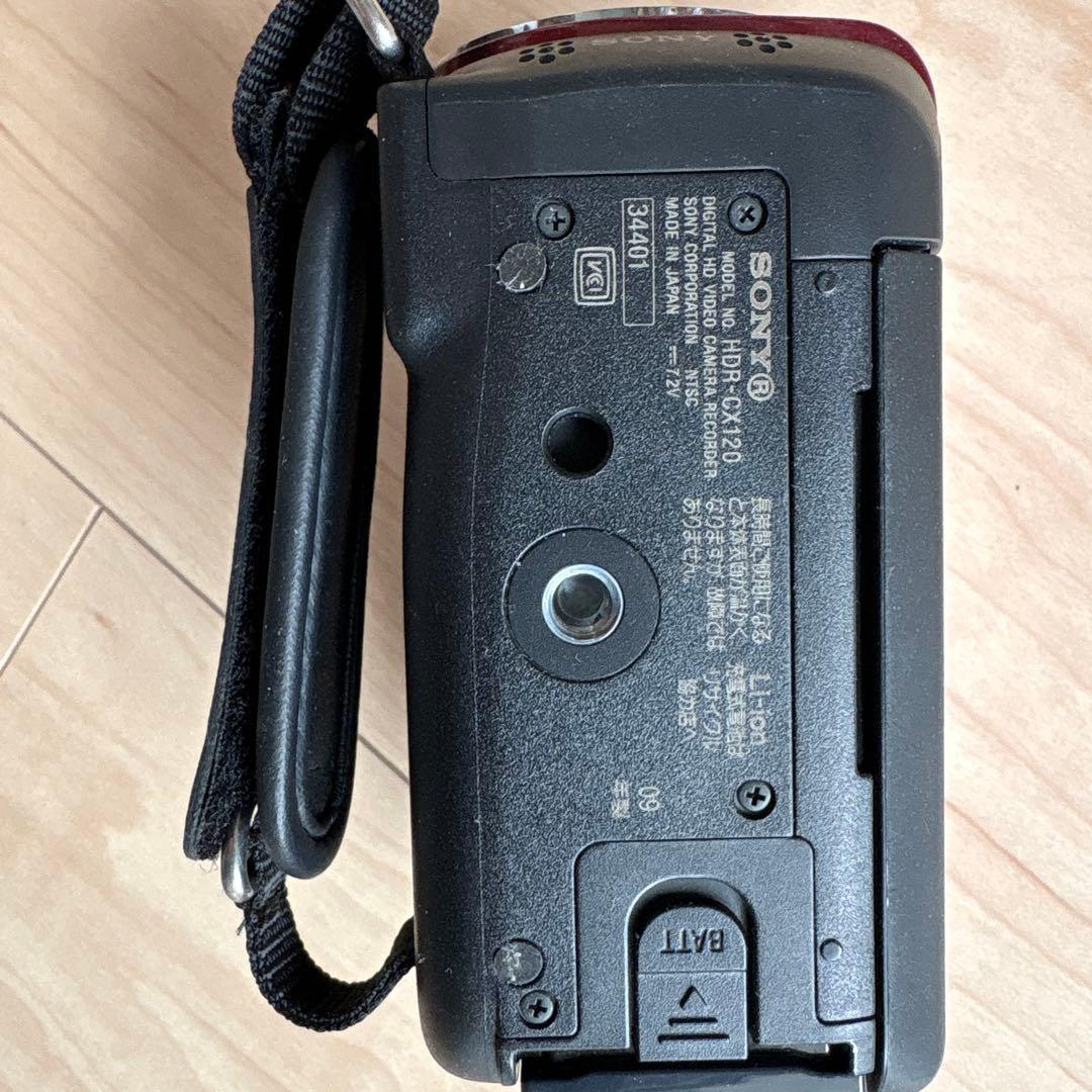 【値引き】SONY HD ビデオカメラ 本体 レッド　HDR-CX120