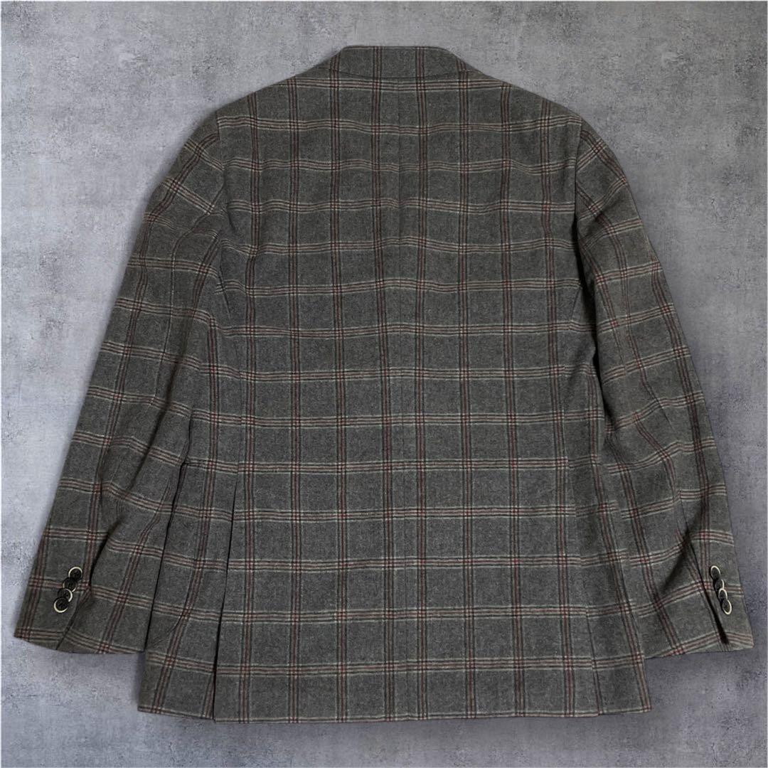 LARDINI ラルディーニ ウールテーラードジャケット チェック 46