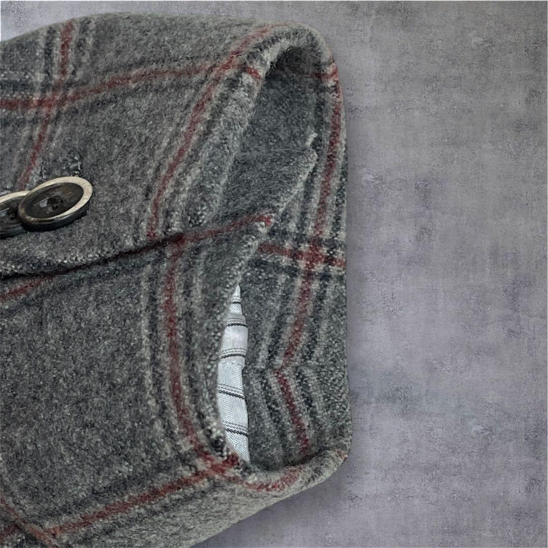 LARDINI ラルディーニ ウールテーラードジャケット チェック 46