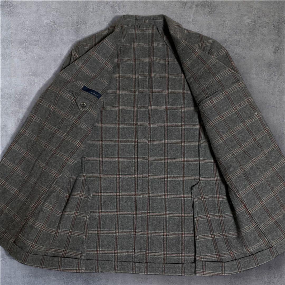 LARDINI ラルディーニ ウールテーラードジャケット チェック 46