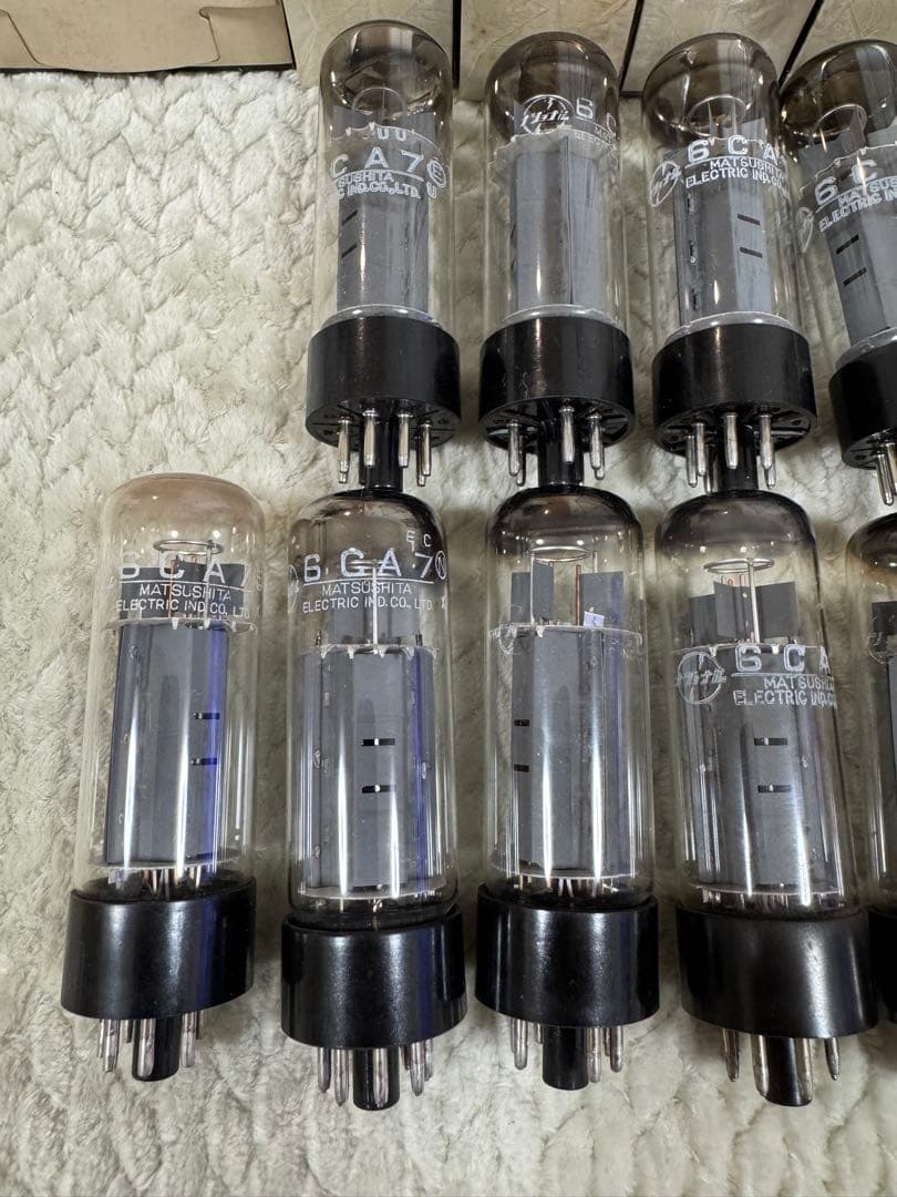 し*。様 松下電器 ナショナル 6CA7 真空管 ペアーチューブ 11本 まとめ