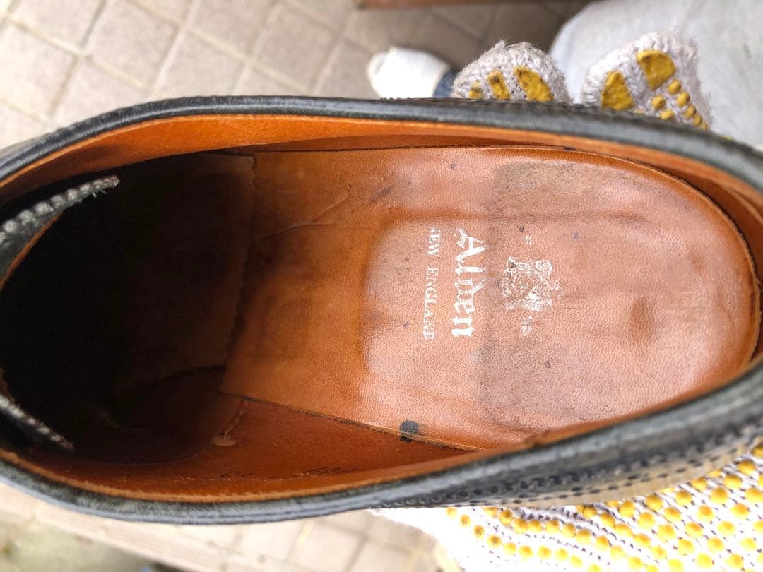 値下げしました。 Alden 909 メダリオンチップ 9半　シューキーパー付