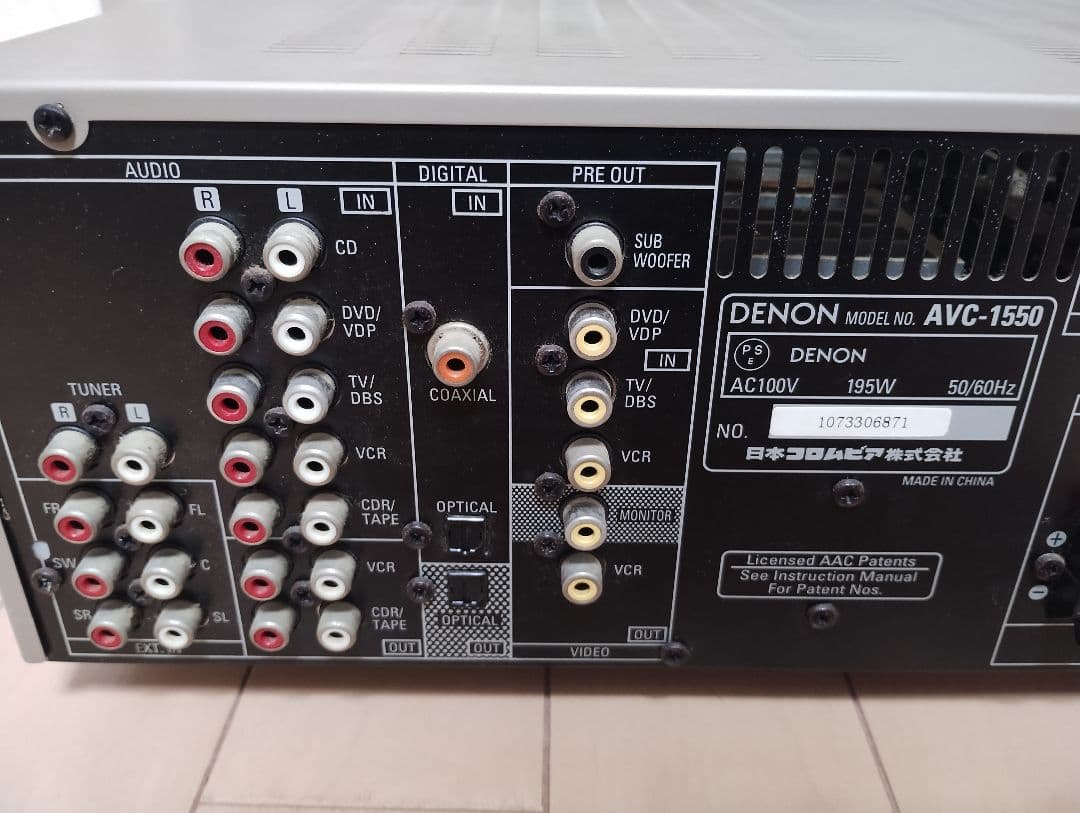 DENON DVDプレイヤー アンプ センタースピーカーセット ジャンク扱いで
