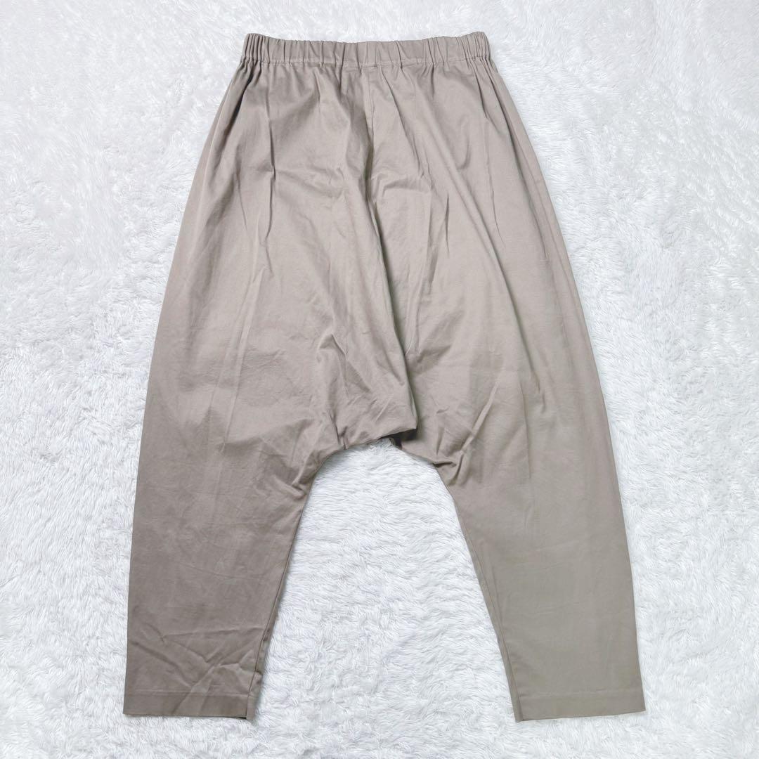 【美品】ミズイロインド〈日本製〉ストレッチ生地サルエルイージーパンツFベージュ