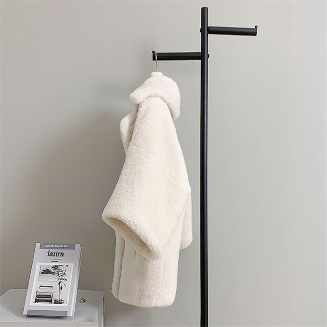 新品未使用 ベアテーラードコート テディベアホワイト