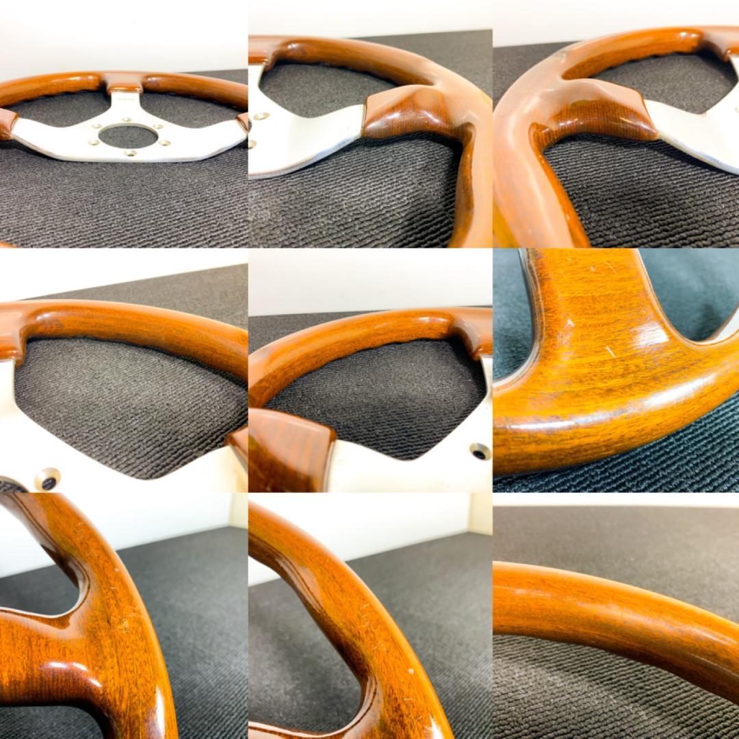 モモ ヴェローチェ ウッドステアリング 35パイ ダークウッド ホーンボタン付き