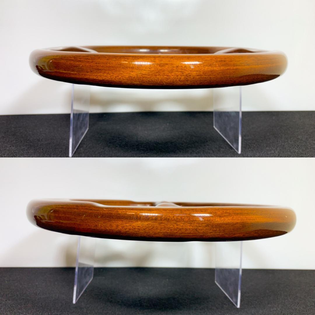 モモ ヴェローチェ ウッドステアリング 35パイ ダークウッド ホーンボタン付き