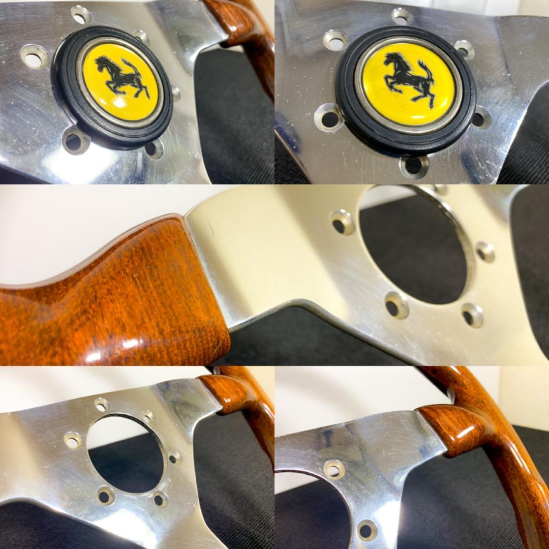 モモ ヴェローチェ ウッドステアリング 35パイ ダークウッド ホーンボタン付き