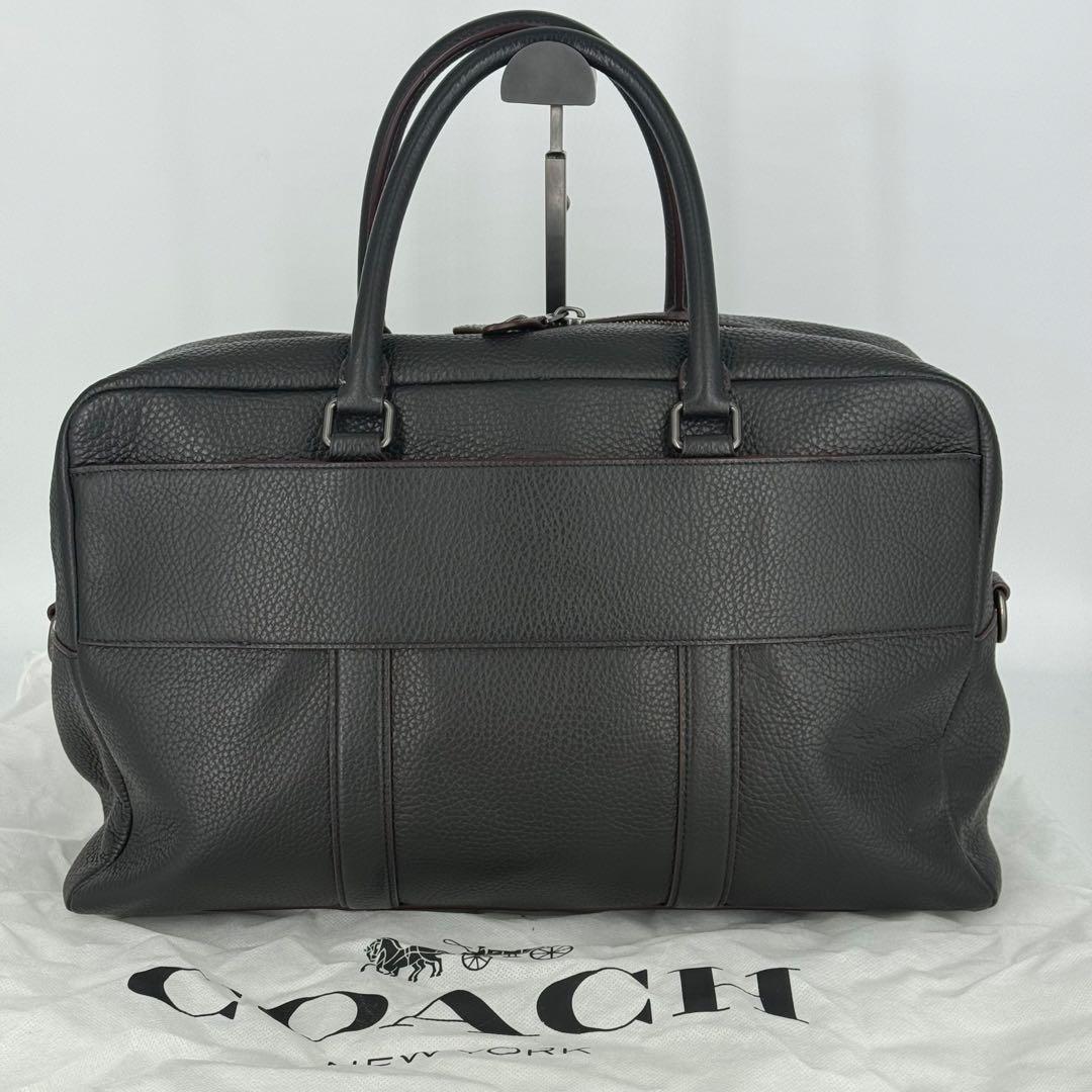 コーチ ボストンバッグ 2WAY ビジネスバック ブラック レザー F78130