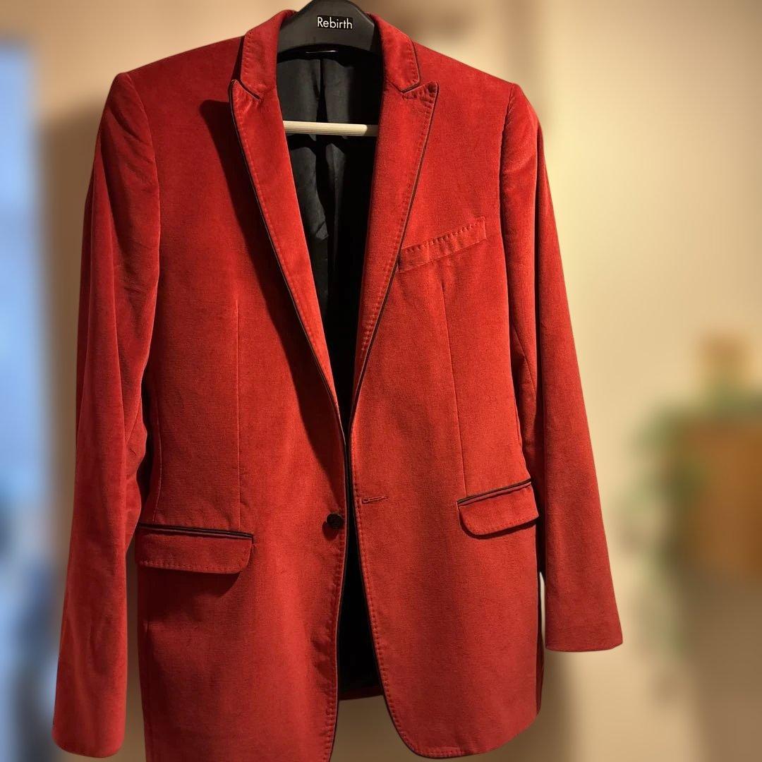 D&G テーラードジャケット 赤 スリム