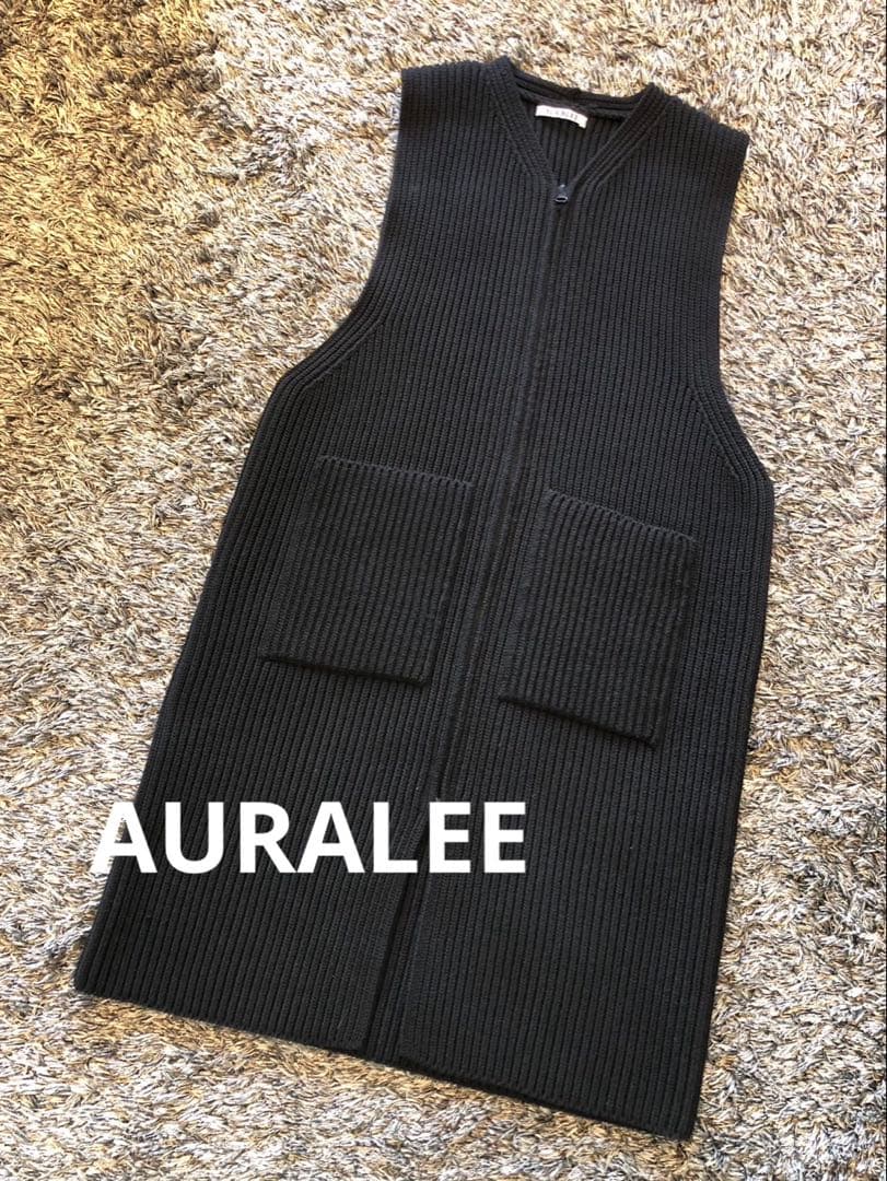 AURALEEオーラリー ベストニット　ジレ　ブラック