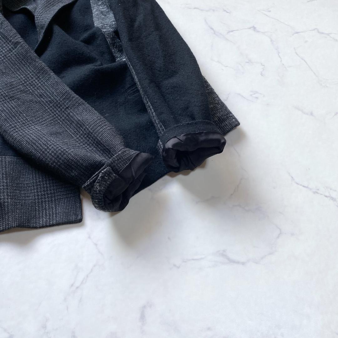 Y's パッチワーク 異素材切替 テーラードジャケット サイズ2