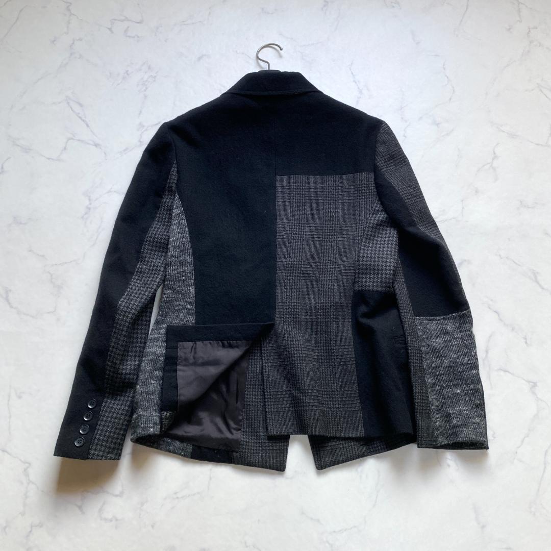 Y's パッチワーク 異素材切替 テーラードジャケット サイズ2