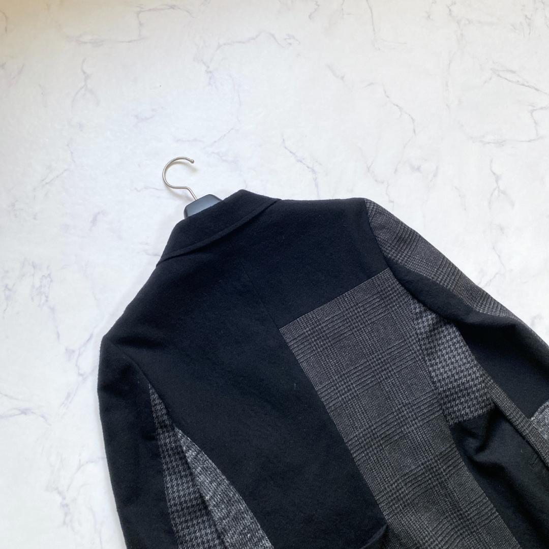 Y's パッチワーク 異素材切替 テーラードジャケット サイズ2