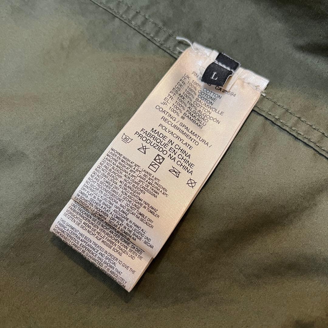 【DIESEL】フーデッドコート L カーキ オリーブ コットン100%