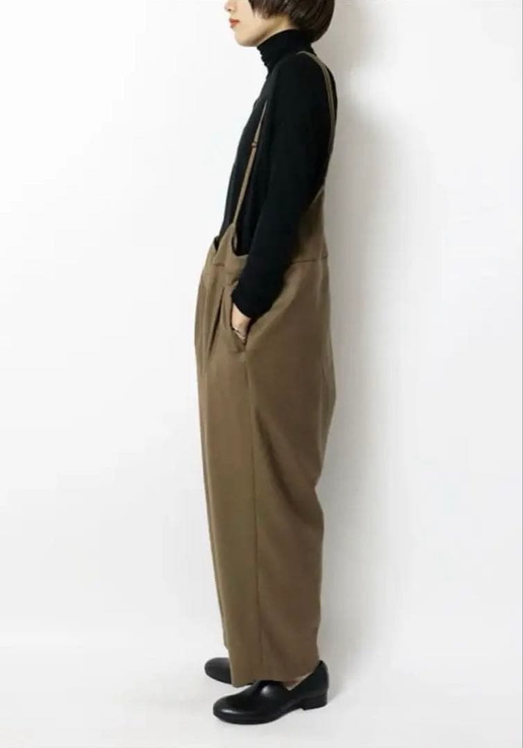 NO CONTROL AIR 梳毛ウール＆ポリエステル 2タックサロペット