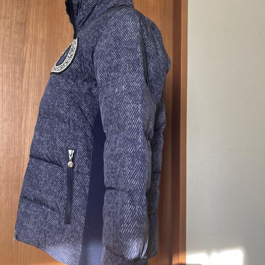 ダンスウィズドラゴン　ダウンジャケット レディース　ネイビー D刺繍