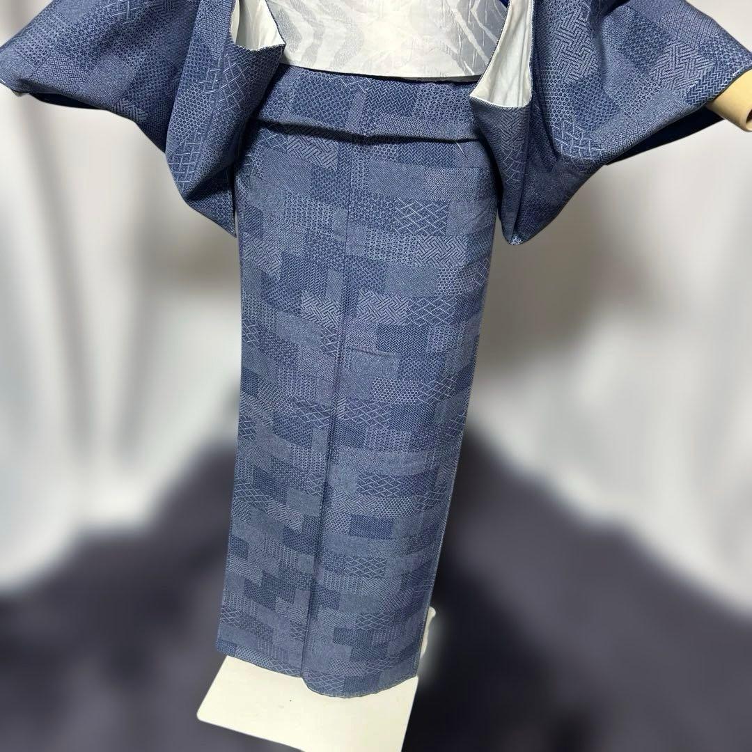 新品　美品　袷　正絹　作家　やまと　江戸小紋　寄せ小紋　フルセット